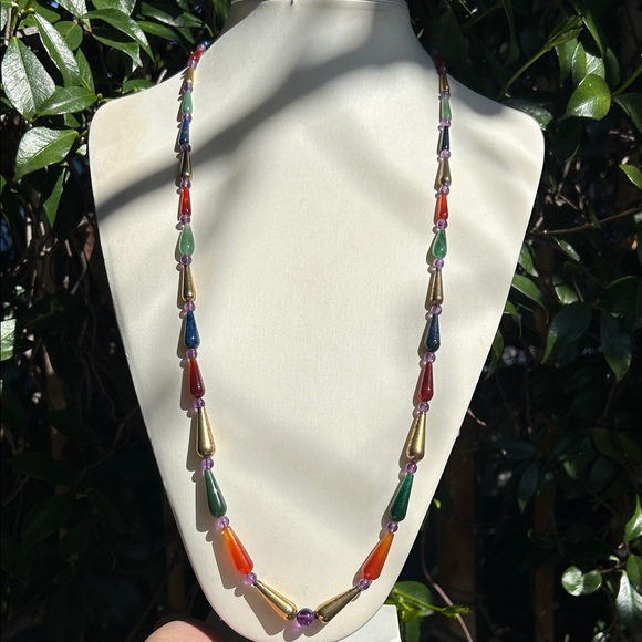 1970s MMA Egyptian Princess Sithathoriunet Gemstones Necklace